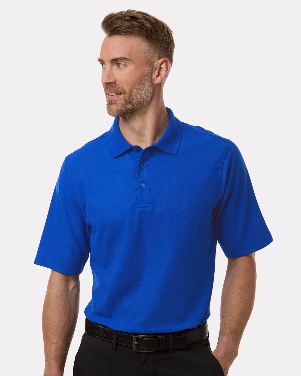 Harriton Men's Maverick CVC Pique Polo - M105