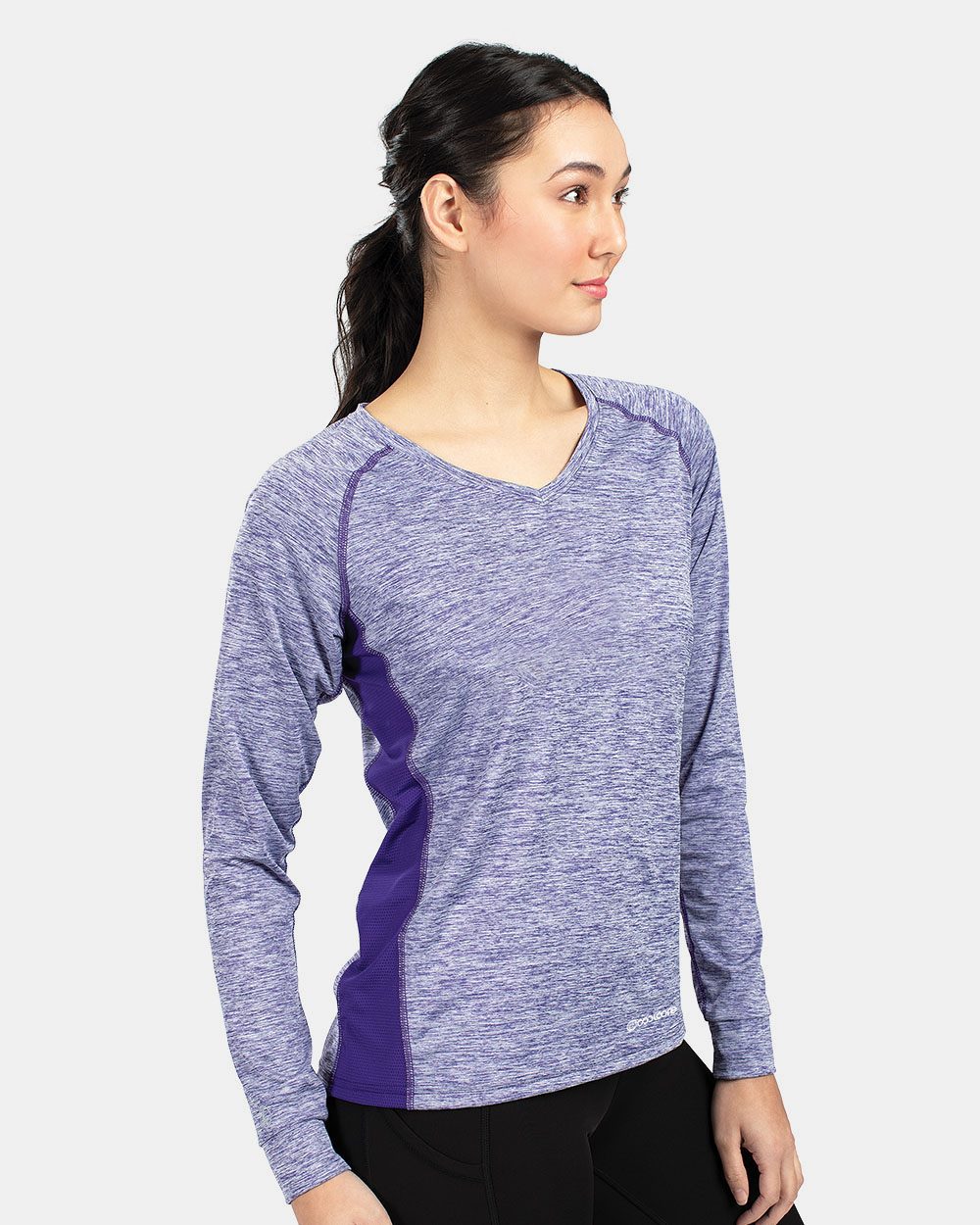 Holloway Women's Electrify CoolCore&reg; Long Sleeve V-Neck T-Shirt - 222770