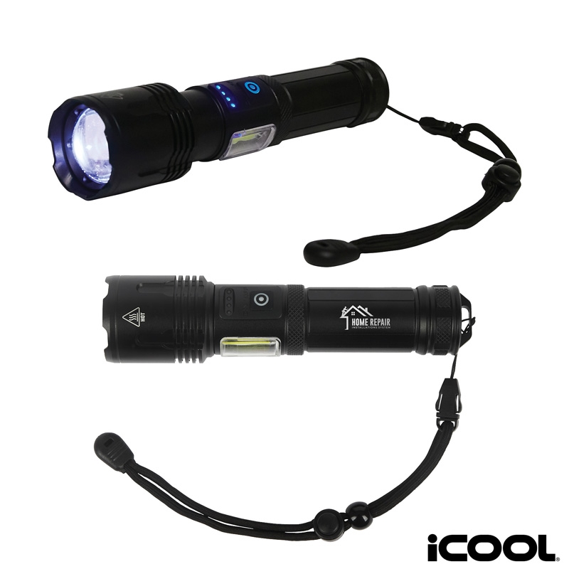 ICool ICOOL® Longmont Rechargeable 1000-Lumen Aluminum Tactical Flashlight