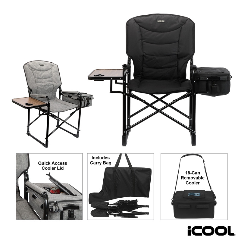ICool ICOOL® Twin Peaks Deluxe Camping Chair With 18-Can Cooler