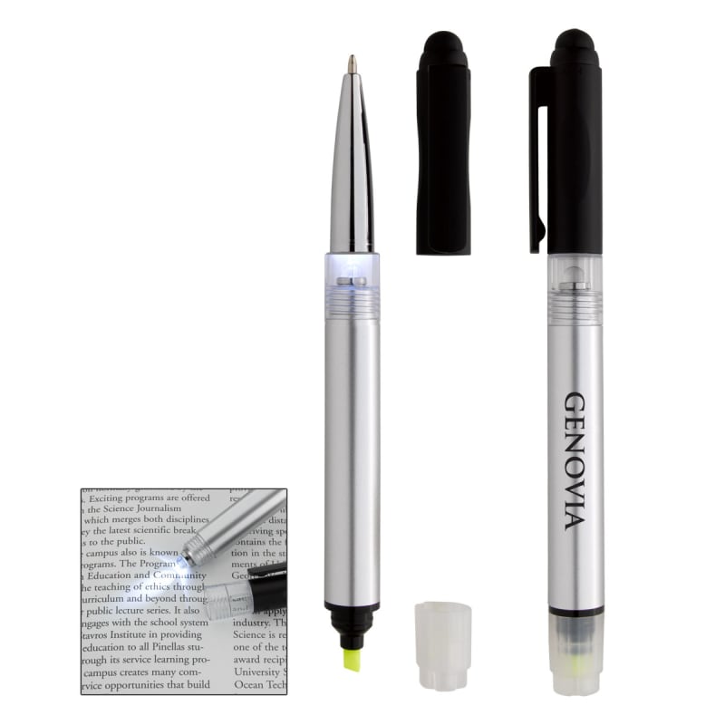Illuminate 4-In-1 Highlighter Stylus Pen With LED