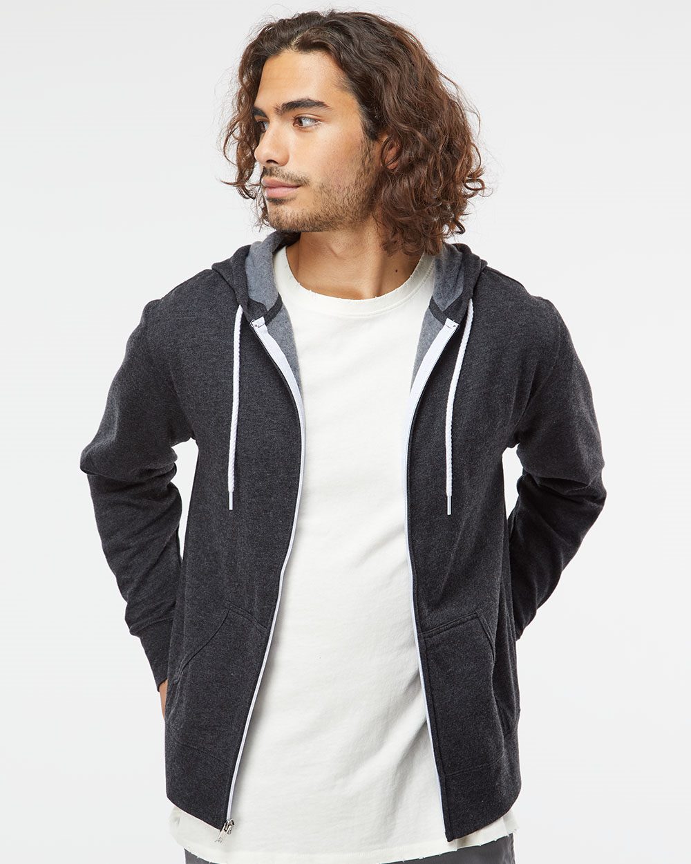 Independent Trading Co. Unisex Lightweight Full-Zip Hooded Sweatshirt - AFX90UNZ