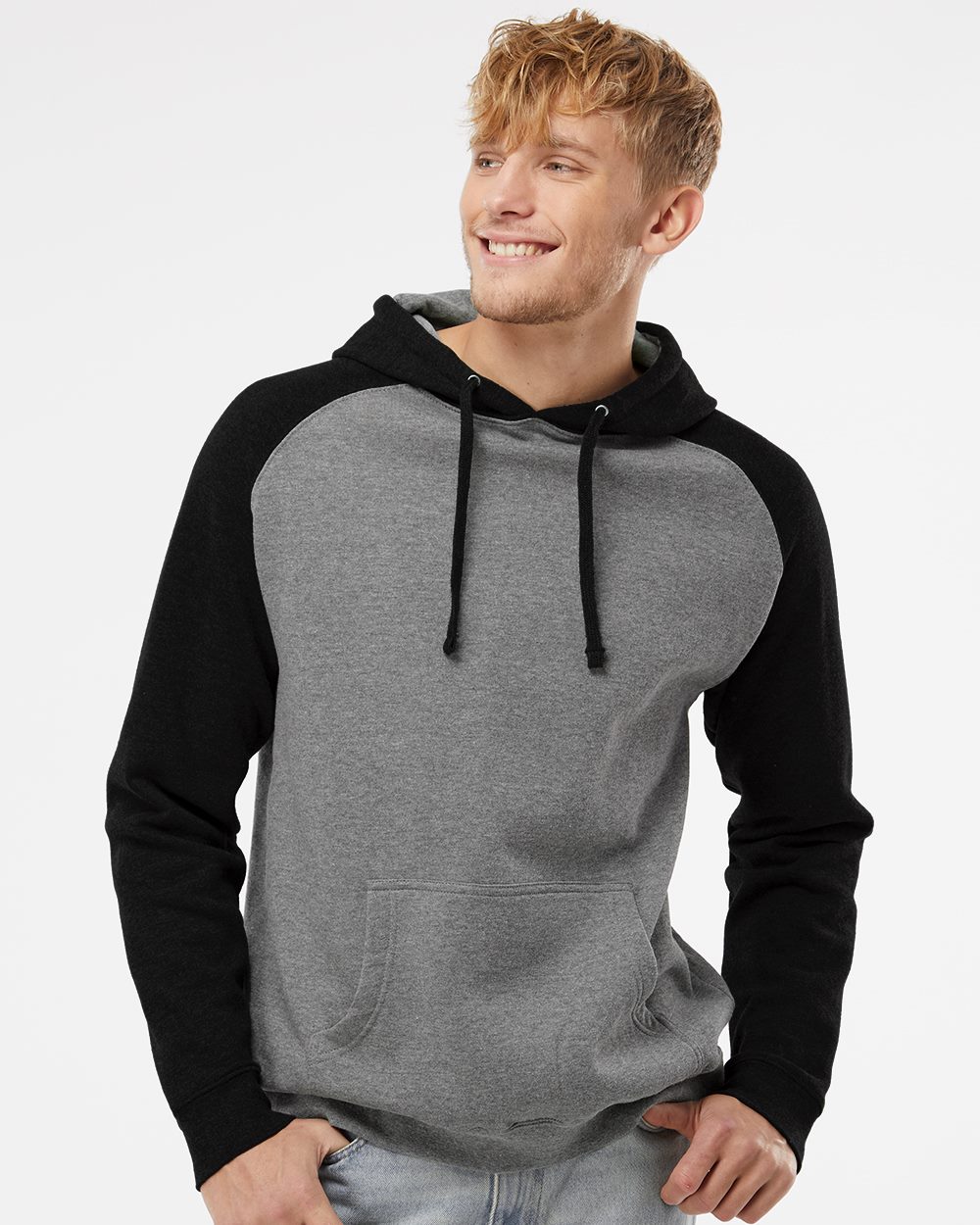 Independent Trading Co. Unisex Raglan Hooded Sweatshirt - IND40RP
