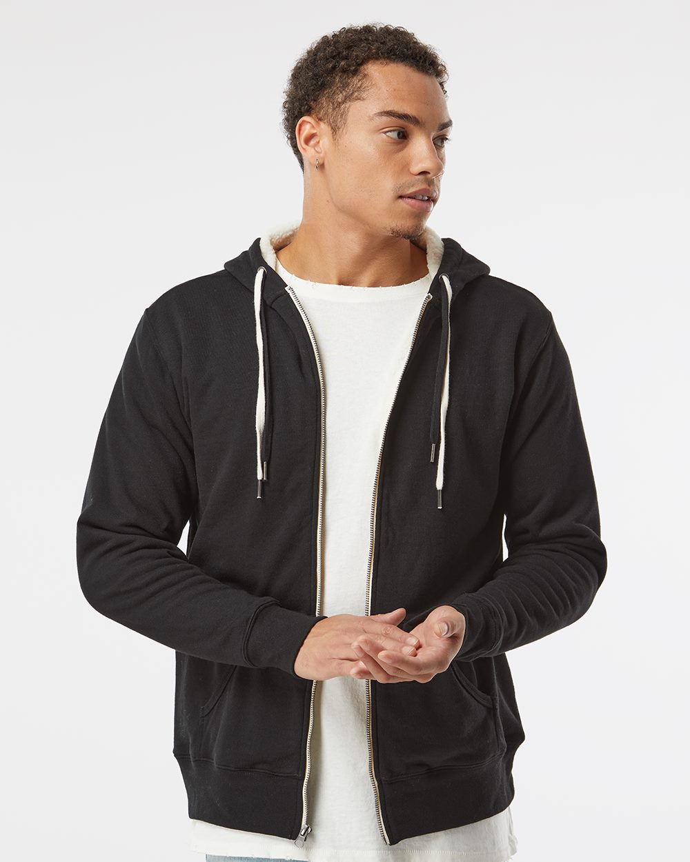 Independent Trading Co. Unisex Sherpa-Lined Hooded Sweatshirt - EXP90SHZ