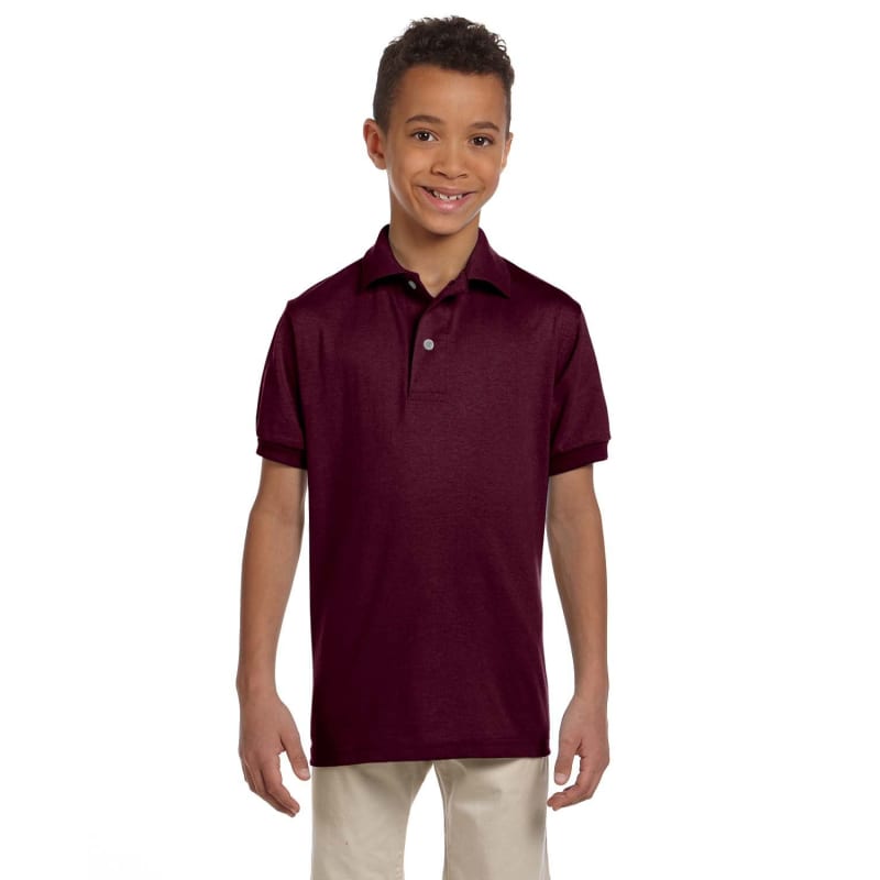 Jerzees Youth 5.6 Oz., 50/50 Jersey Polo With SpotShield&amp;trade;