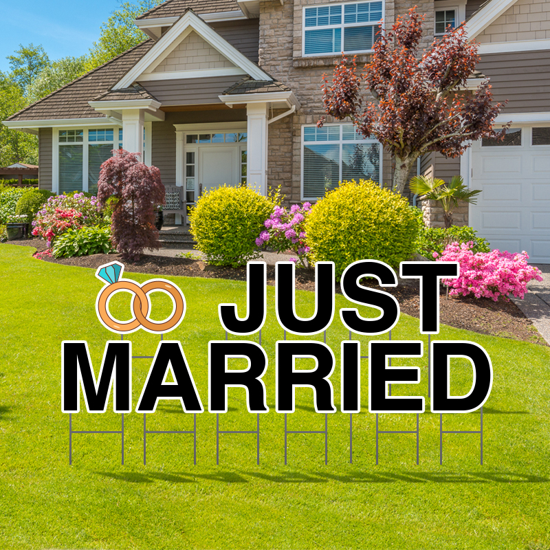 Pre-Packaged Just Married Yard Letters
