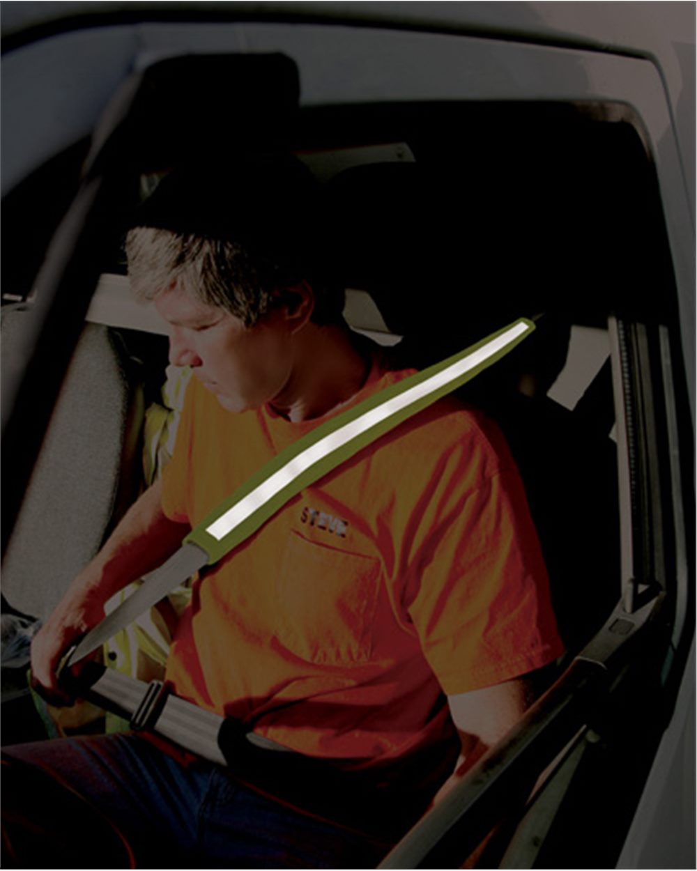 Kishigo Single Stripe Seat Belt Covers - 3902-3903