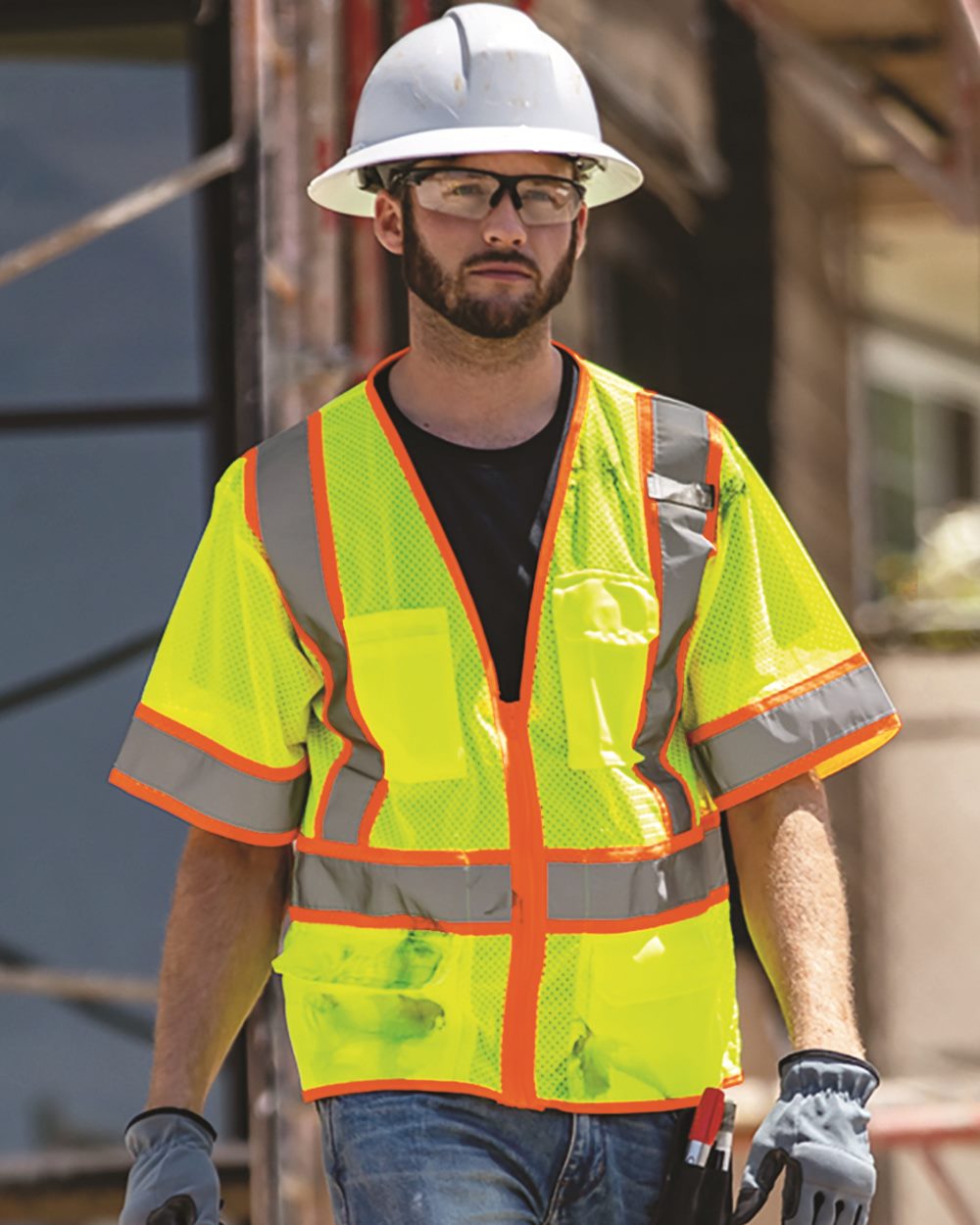 Kishigo Unisex Ultra-Cool&trade; Six-Pocket Mesh Surveyor&rsquo;s Vest - 1242-1243