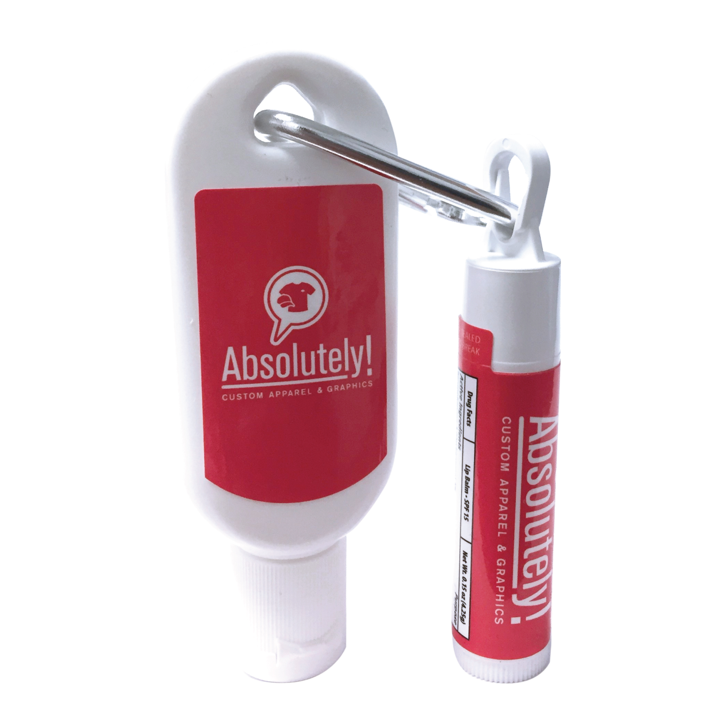 Kit: 1 Oz. SPF30 Sunscreen Lotion With Carabiner And SPF15 Lip Balm