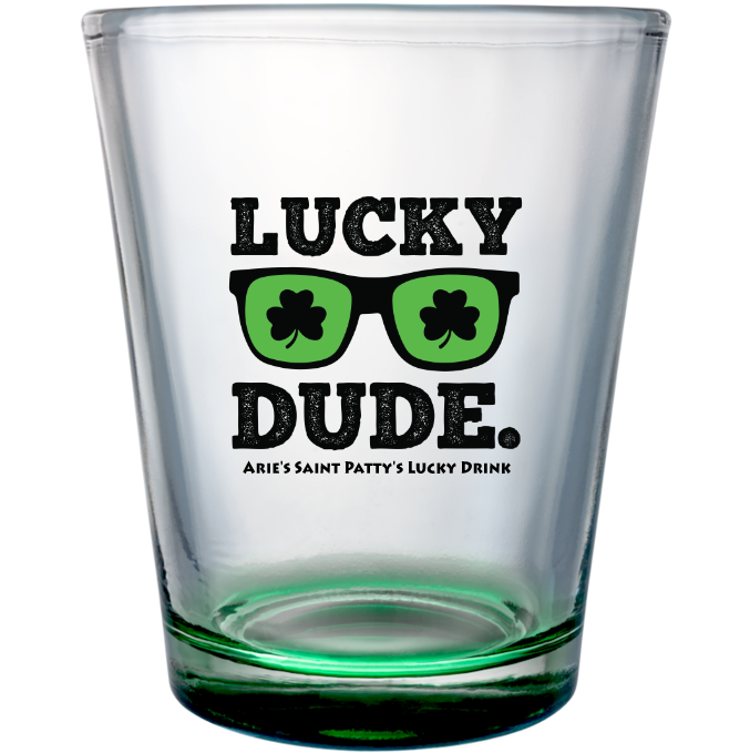 Lucky Dude St. Patrick&rsquo;s Clear Shot Glass