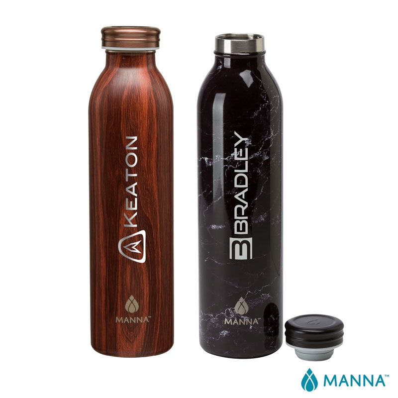 Manna Manna™ 20 Oz. Retro Stainless Steel Water Bottle
