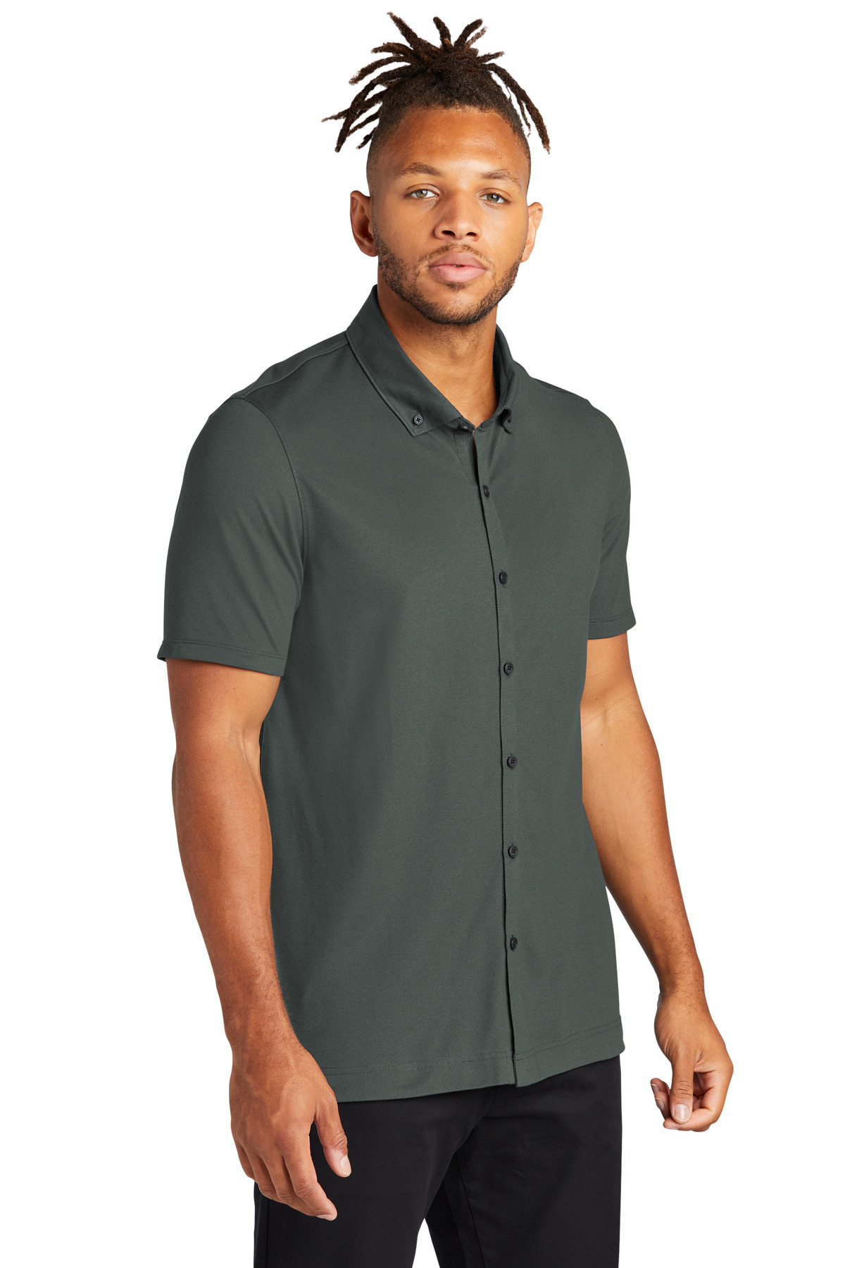 Mercer+Mettle Stretch Pique Full-Button Polo