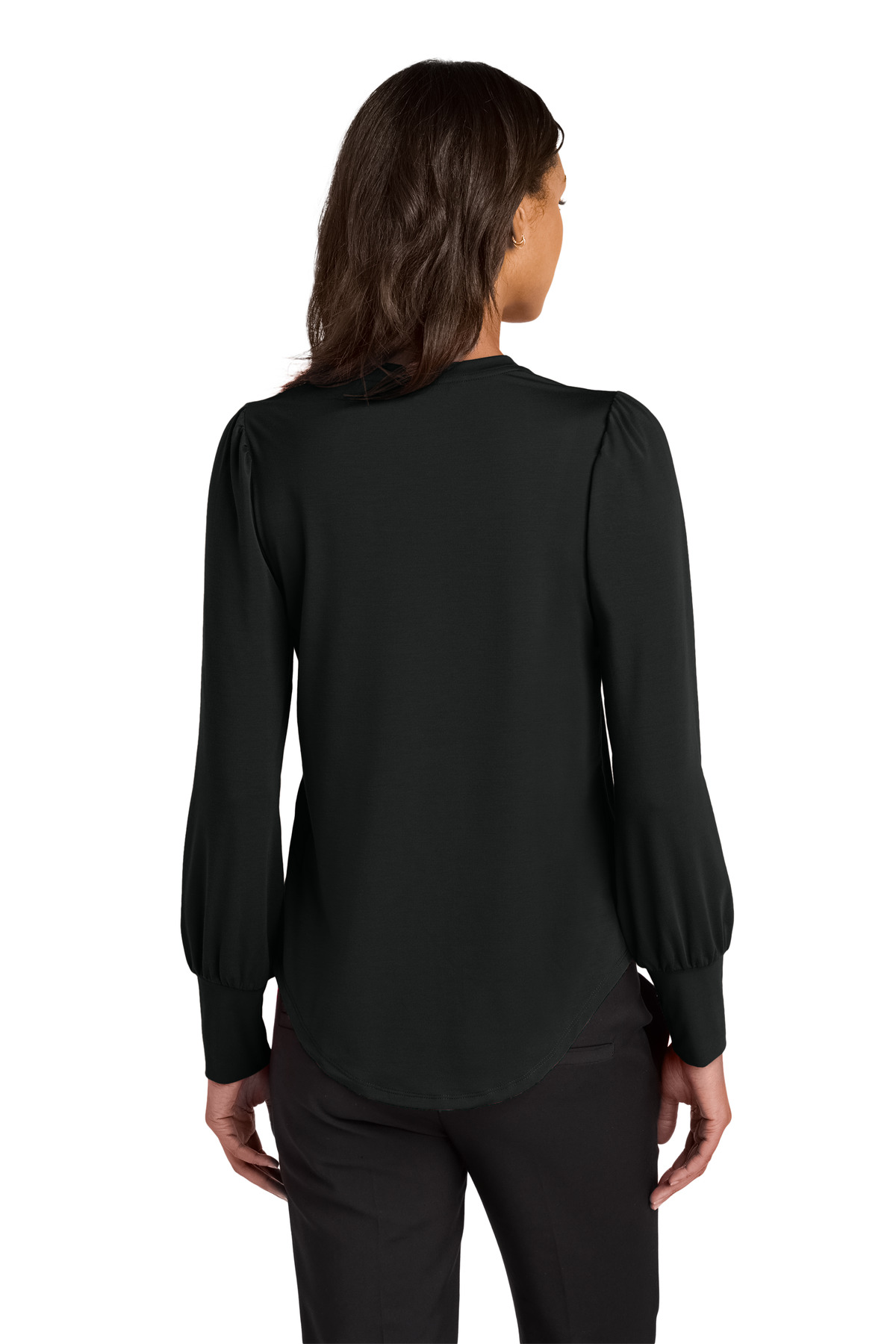 Mercer+Mettle Women's Stretch Jersey Long Sleeve Blouson Top