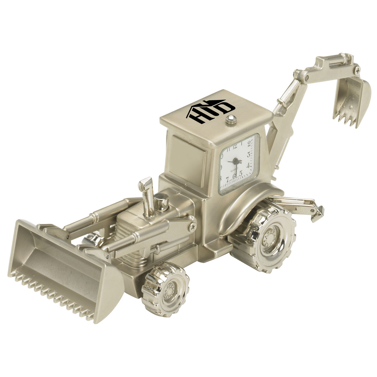 Metal Backhoe Clock