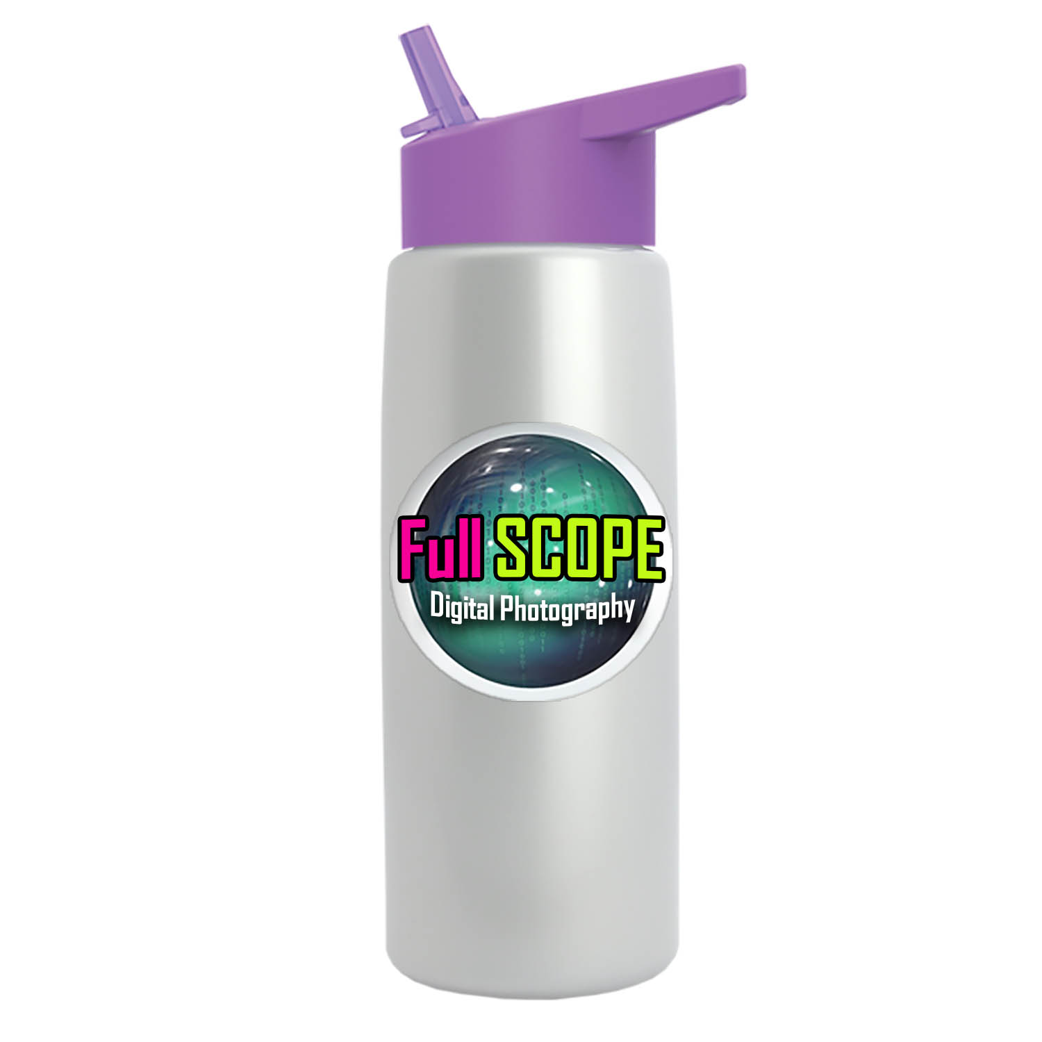 Metalike Flair - 26 Oz. Tritan Metalike Bottle With Flip Straw With Digital Imprint