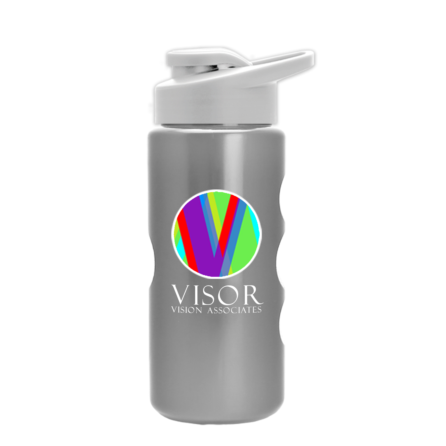 Mini Peak - 22 Oz. Tritan Metalike Bottle With Drink Thru And Digital Imprint