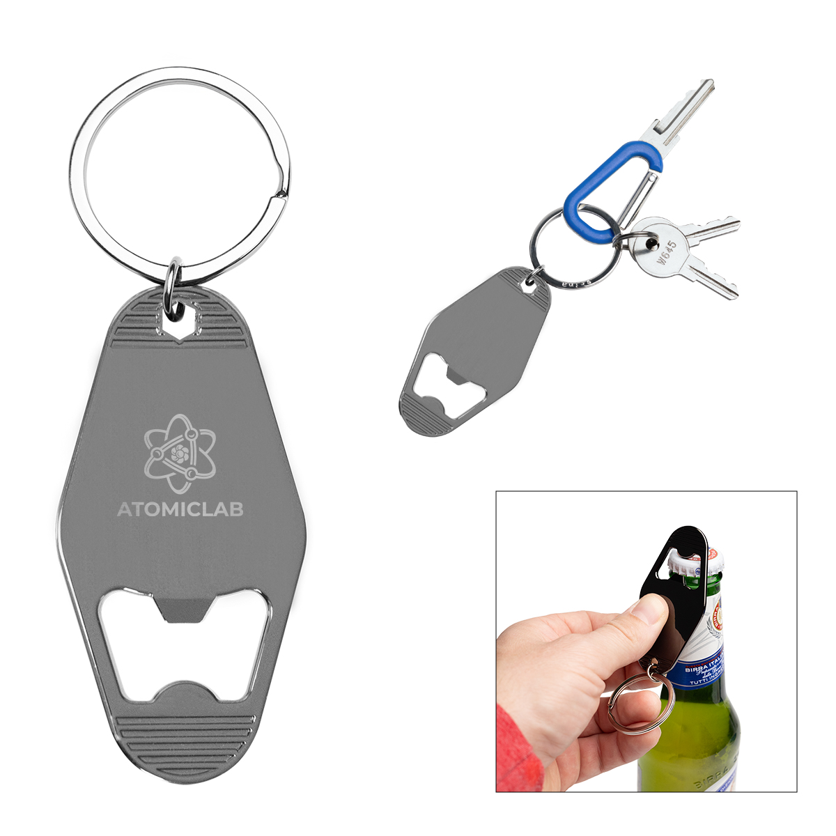 Custom Motel Style Metal Key Tag for Brand Promotion - 24HourWristbands.Com