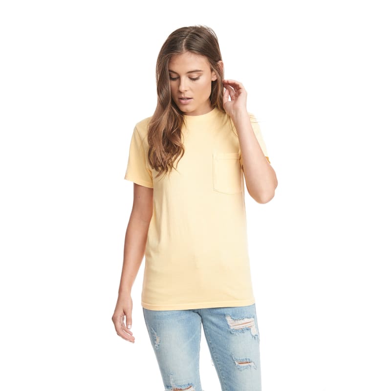 Next Level Apparel Adult Inspired Dye Crew With Pocket