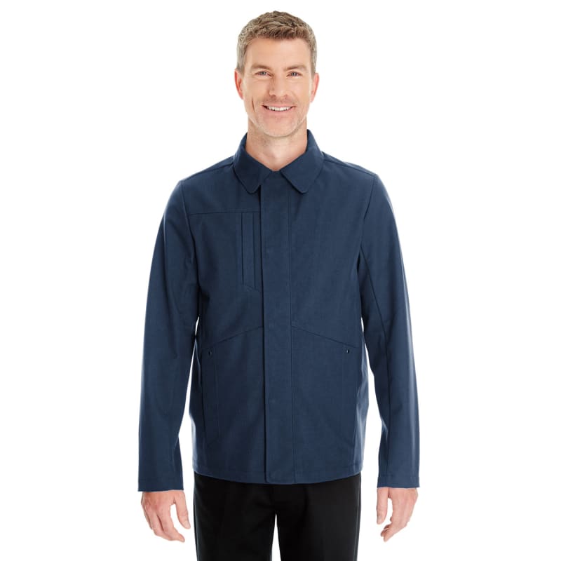 North End Men's Edge Soft Shell Jacket With Fold-Down Collar