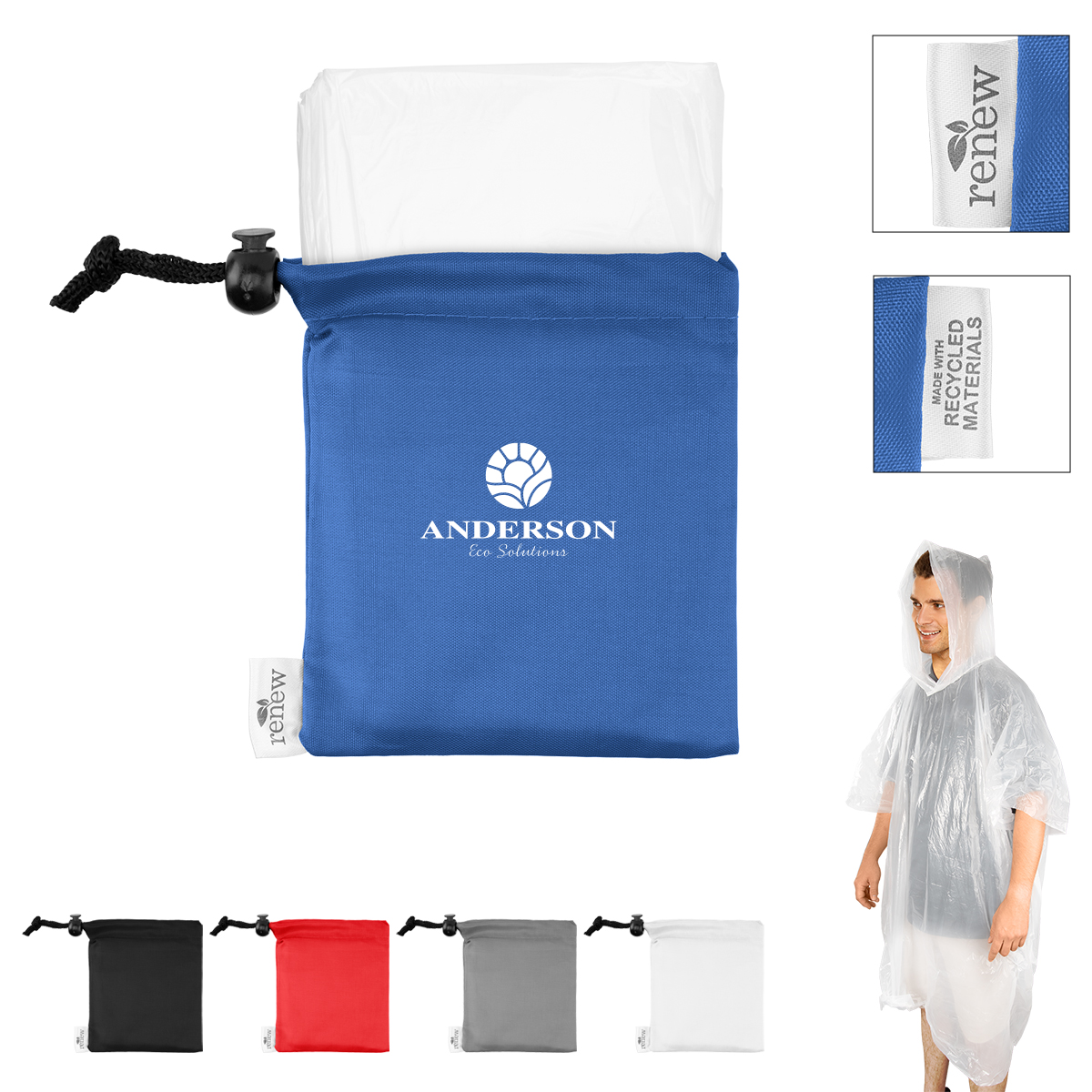 PE Poncho With RPET Pouch