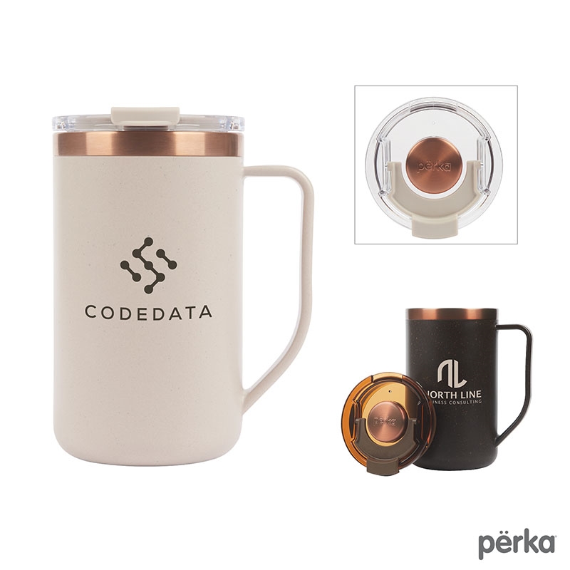 Perka Perka® Guji 15 Oz. Recycled Steel And Coffee Grounds Mug