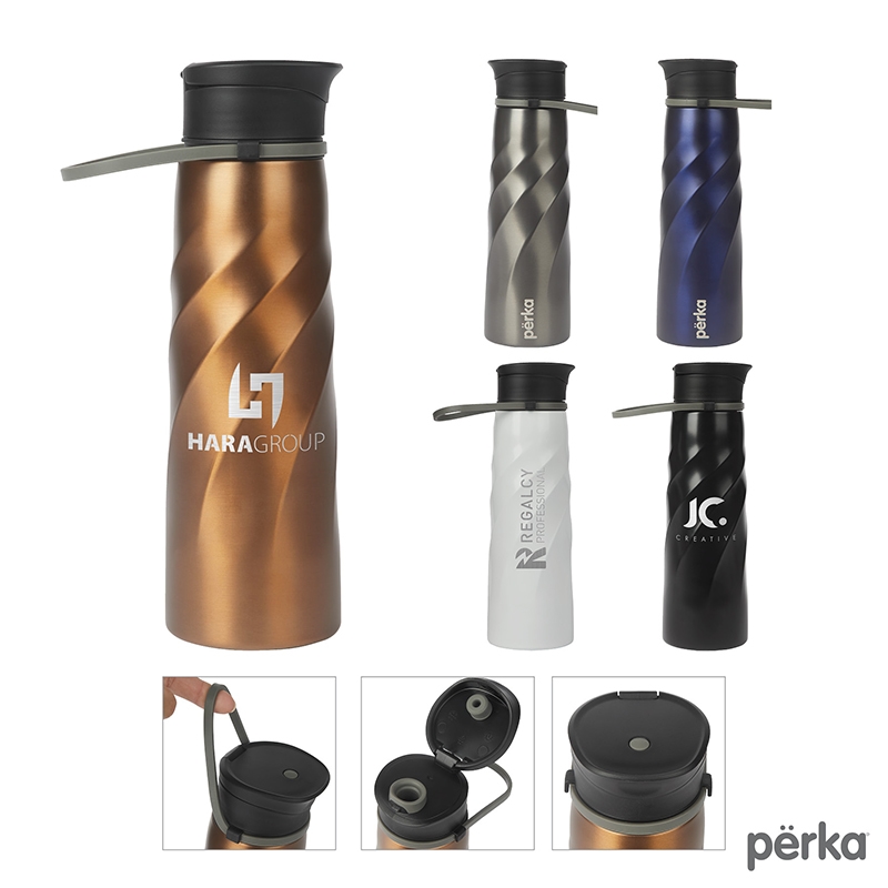 Perka Perka® Tristan 34 Oz./1L Single Wall Stainless Steel Sport Bottle