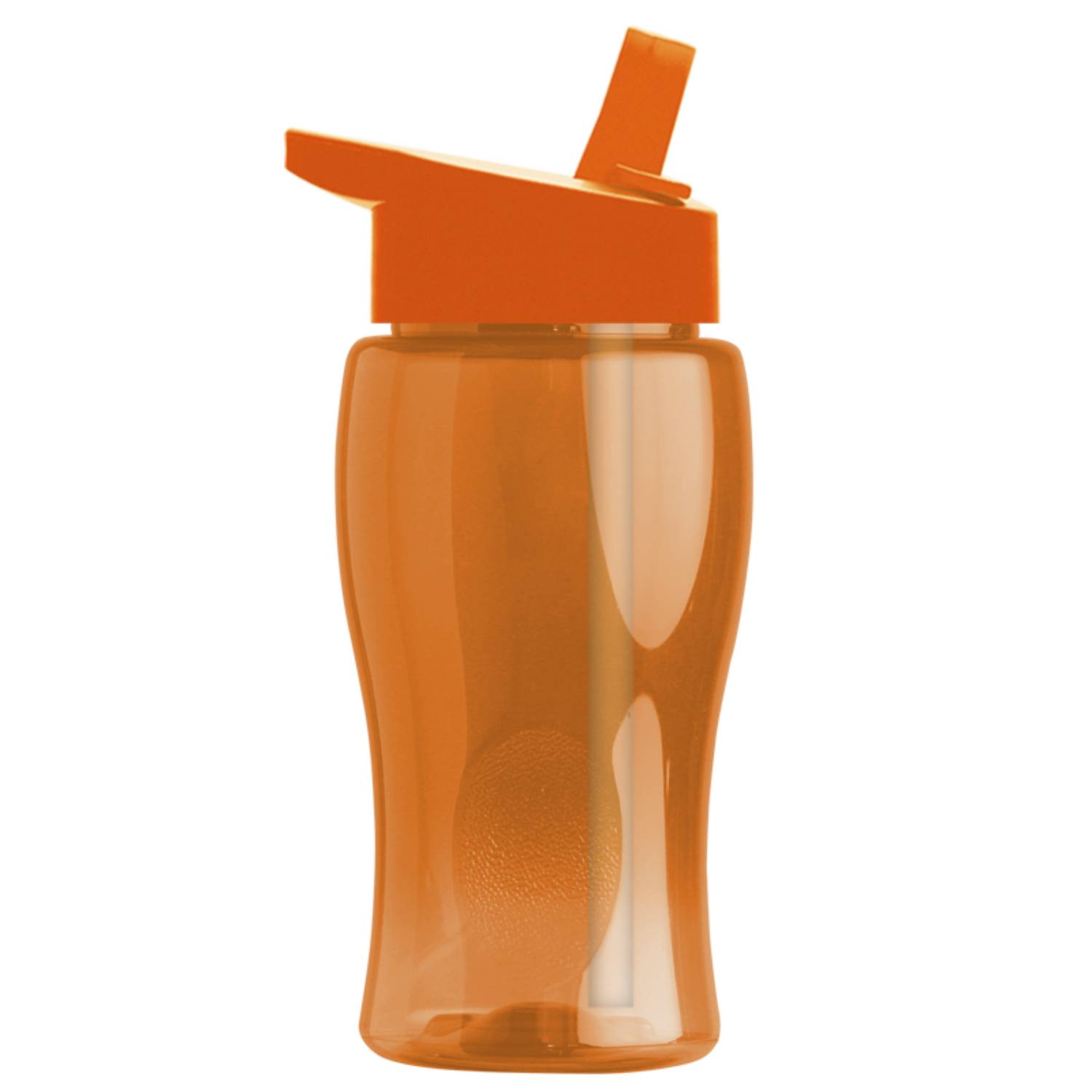 Poly-Pure Jr. - 18 Oz. Transparent Bottle With Flip Straw