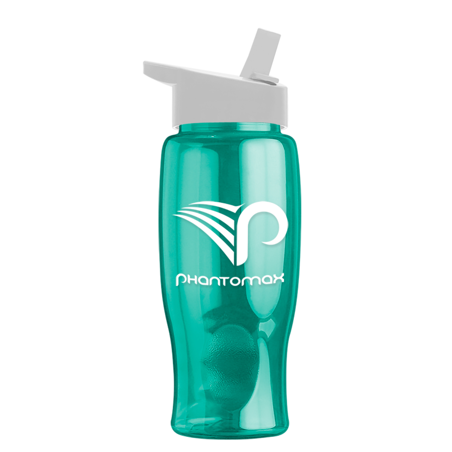 Poly-pure - 27 Oz. Transparent Bottle With Flip Straw
