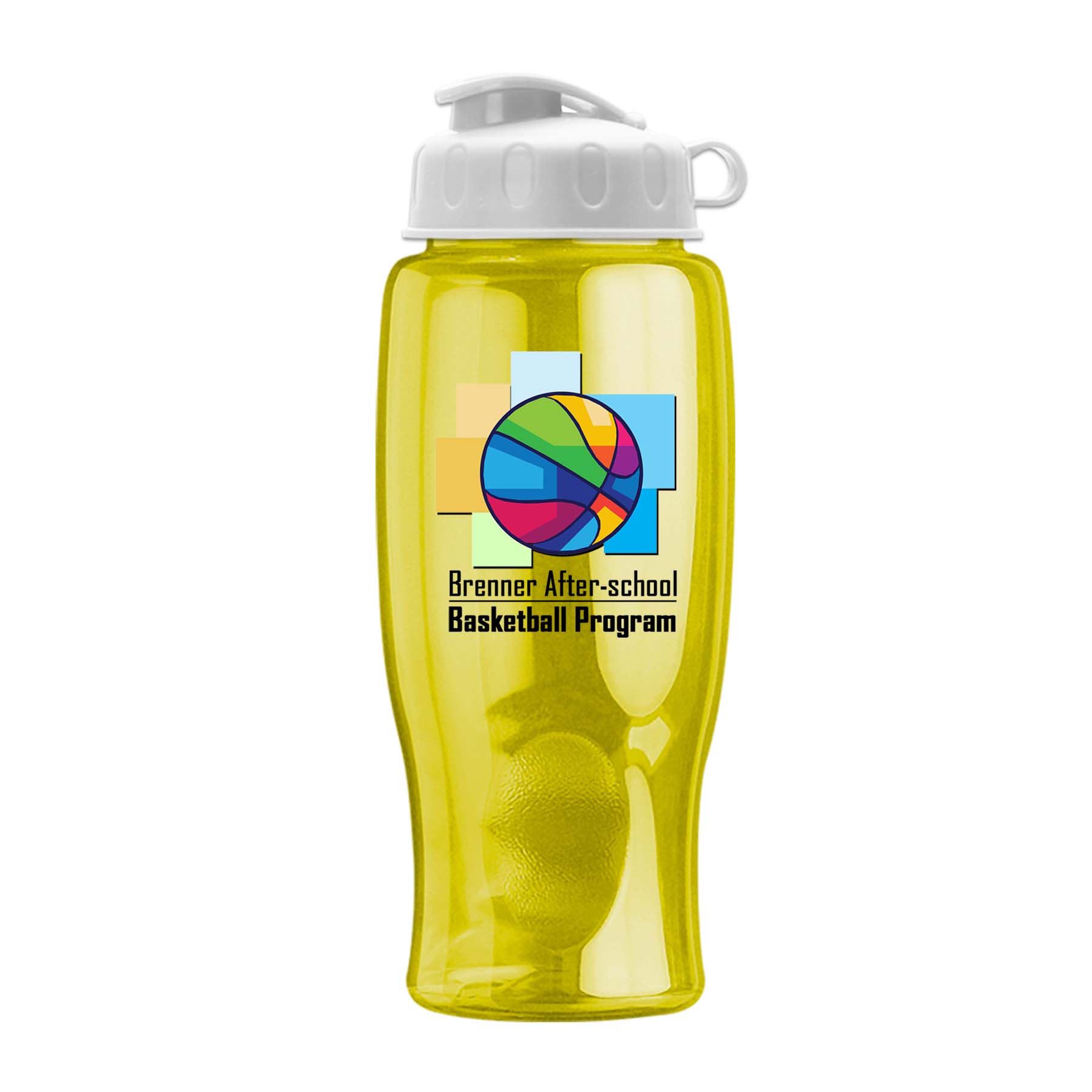 Poly-pure - 27 Oz. Transparent Bottle With Flip And Digital Imprint