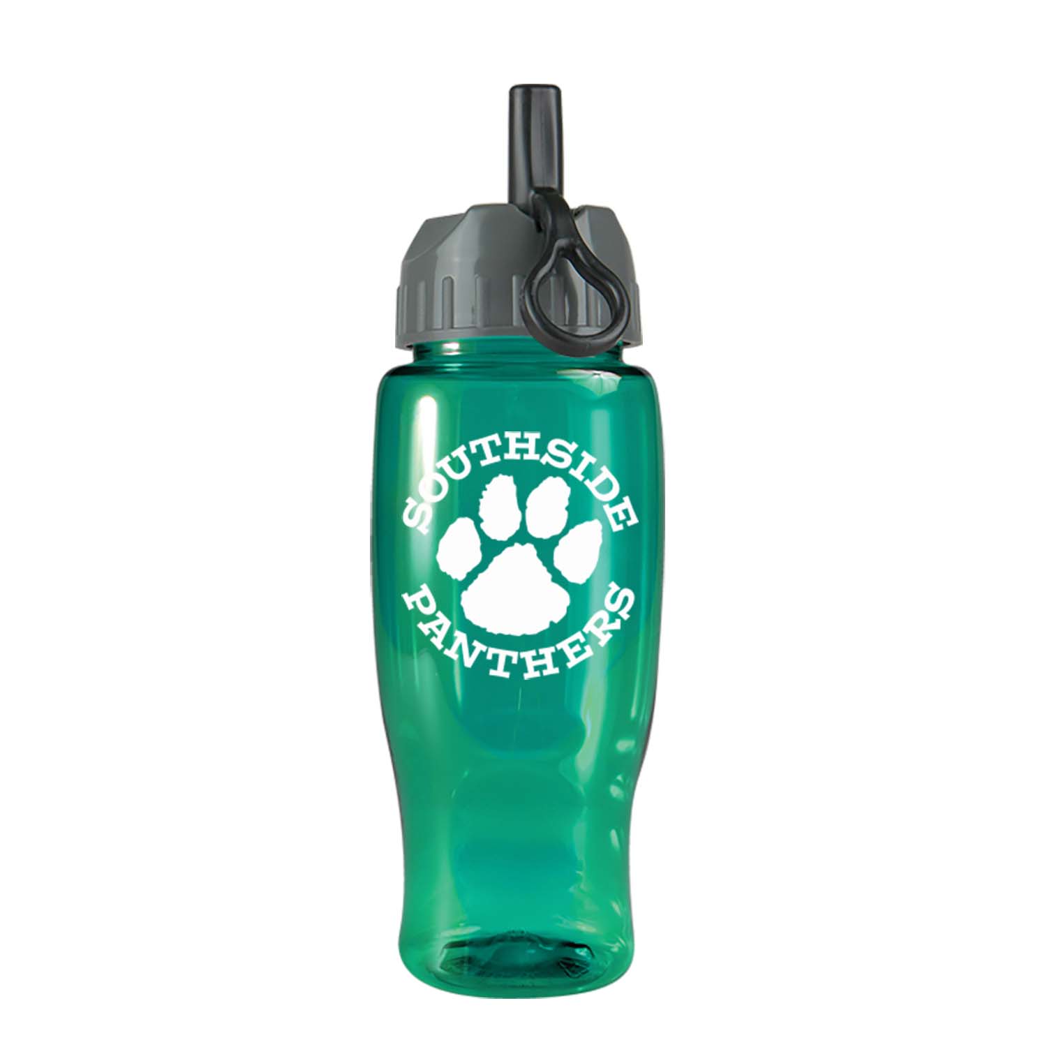 Poly-pure - 27 Oz. Transparent Bottle With Ring Straw