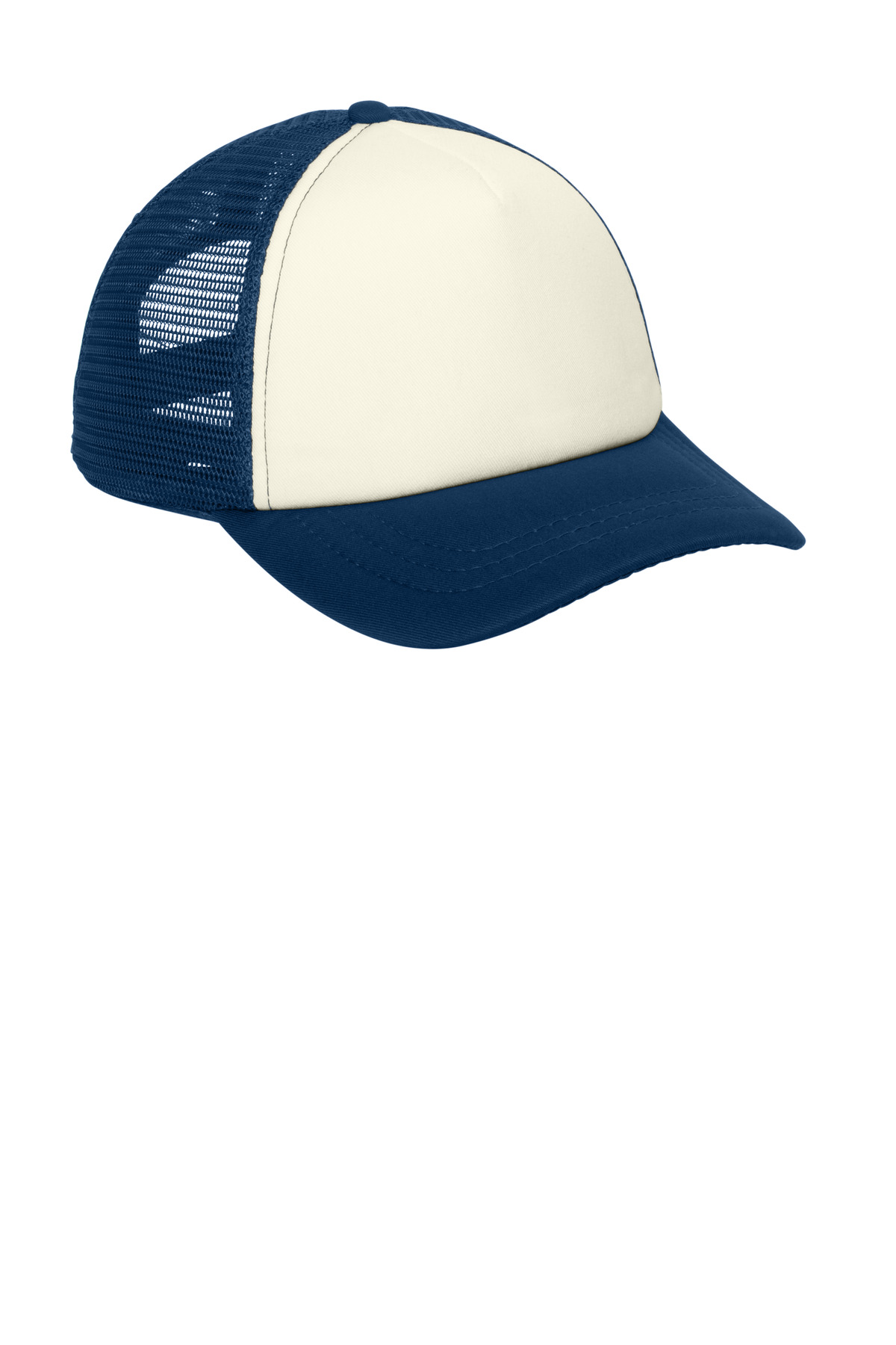 Port Authority 5-Panel Twill Foam Trucker Cap.