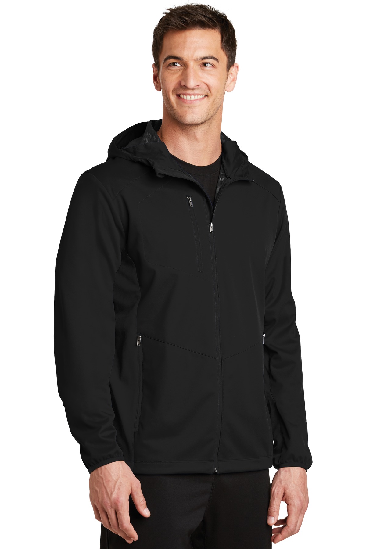 Port Authority Active Hooded Soft Shell Jacket.