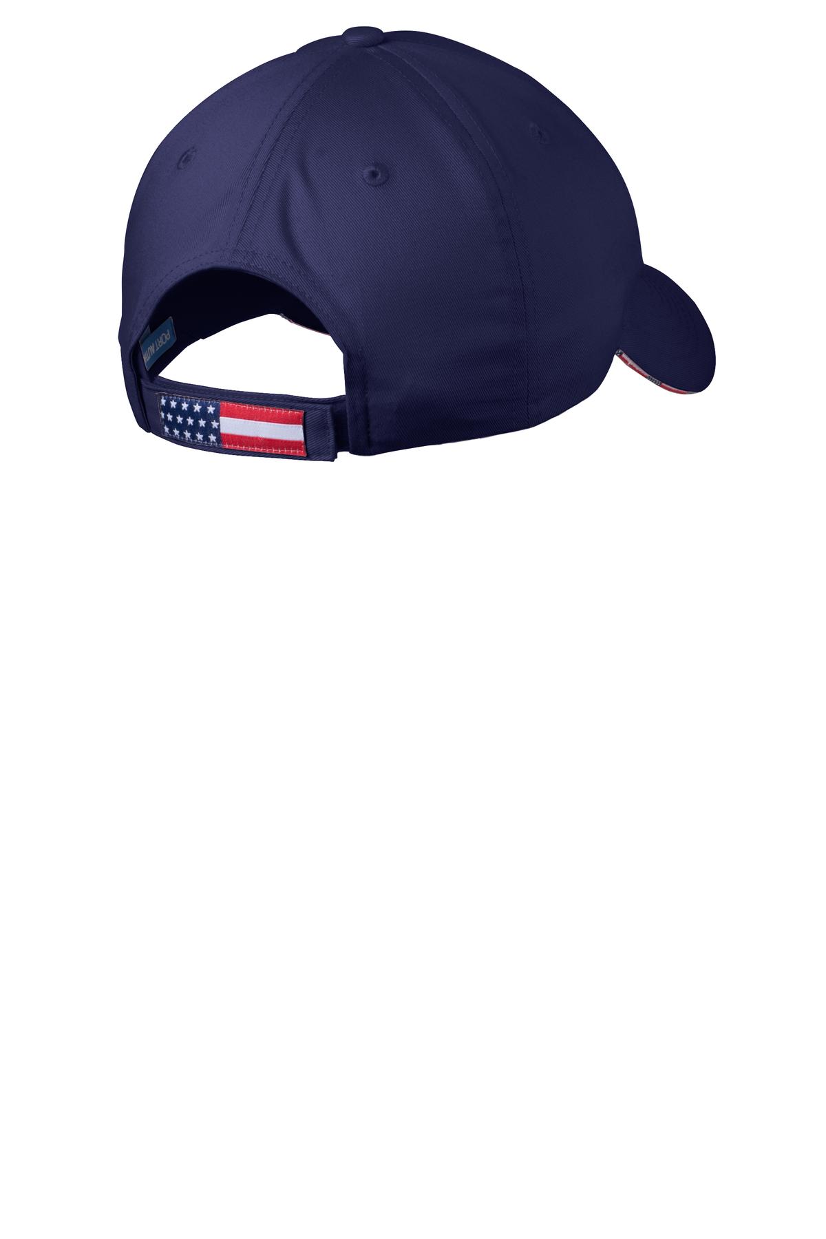 Port Authority Americana Flag Sandwich Cap.