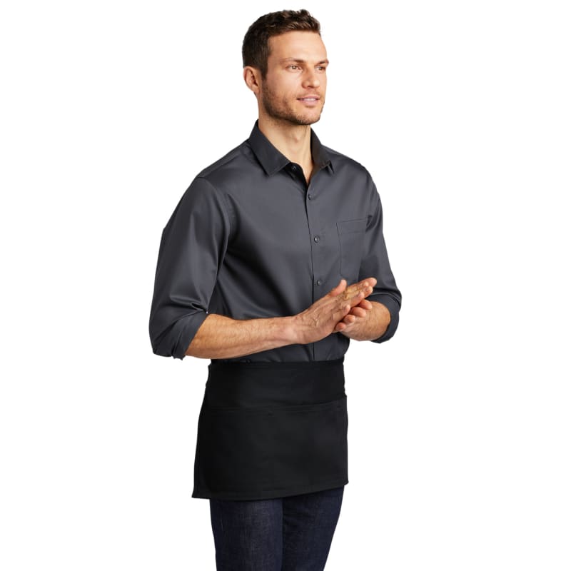 Port Authority Easy Care Reversible Waist Apron With Stain Release.