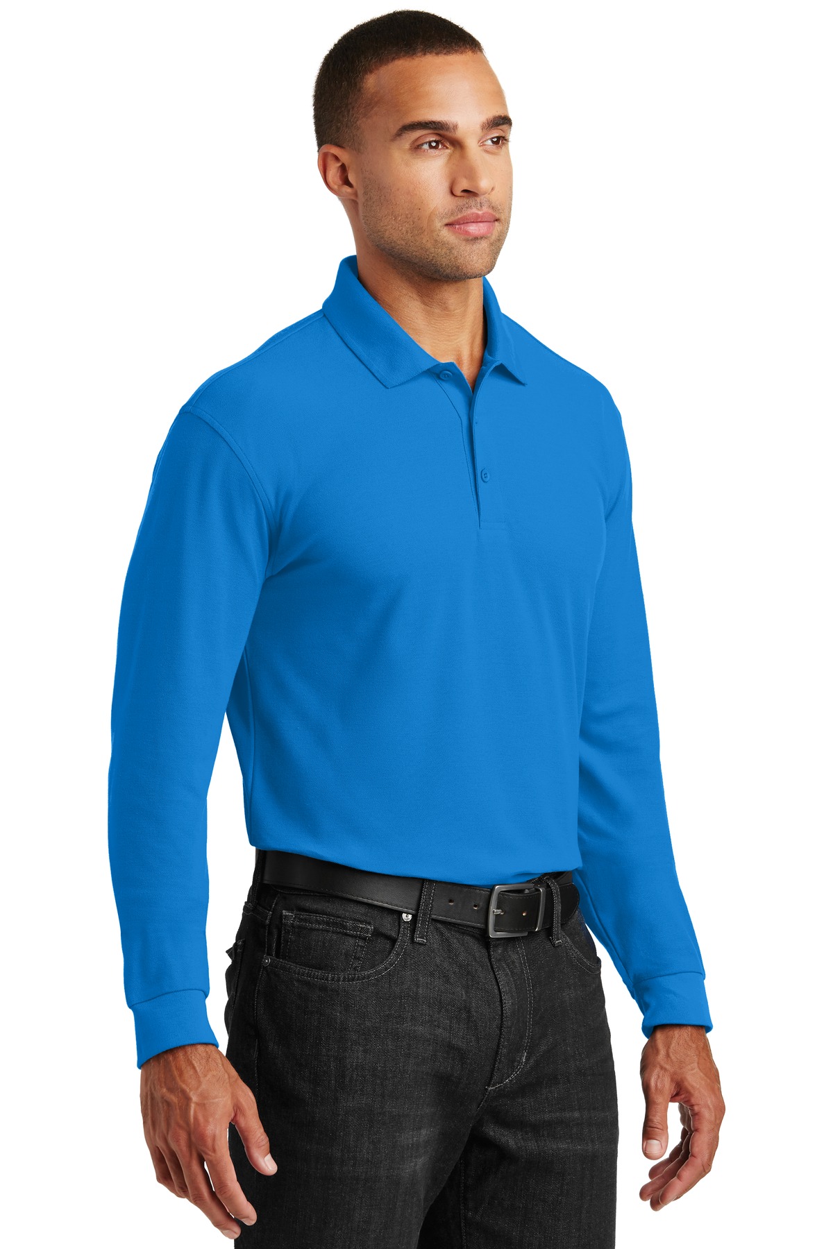 Port Authority Long Sleeve Core Classic Pique Polo.