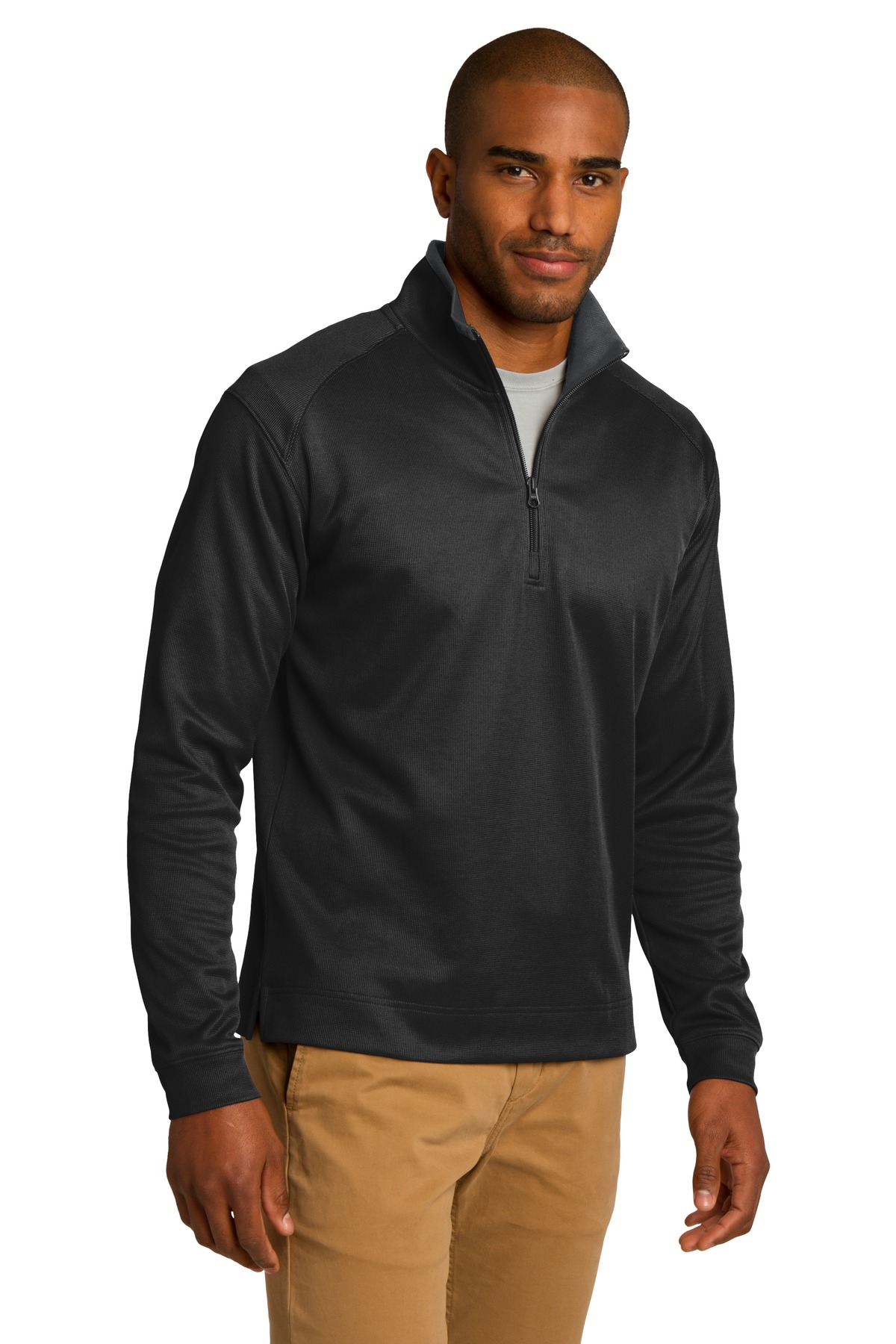 Port Authority Vertical Texture 1/4-Zip Pullover.