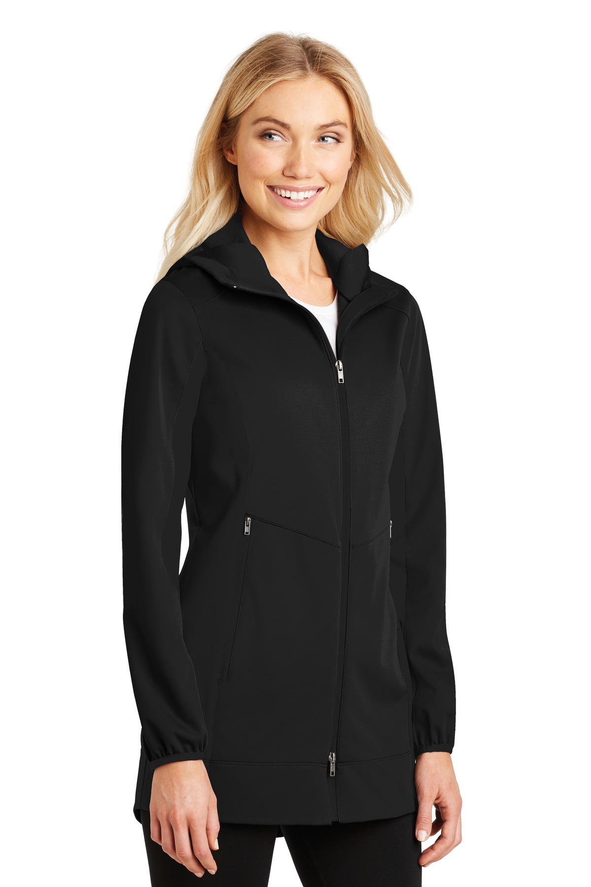 Port Authority Women's Active Hooded Soft Shell Jacket.