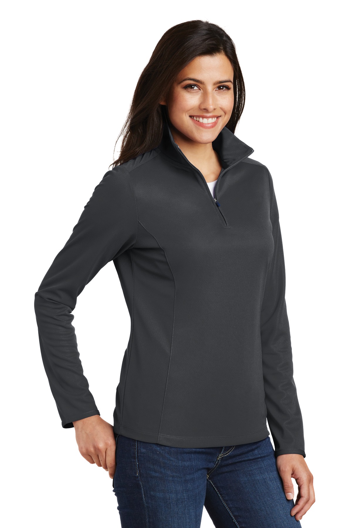 Port Authority Women's Pinpoint Mesh 1/2-Zip .