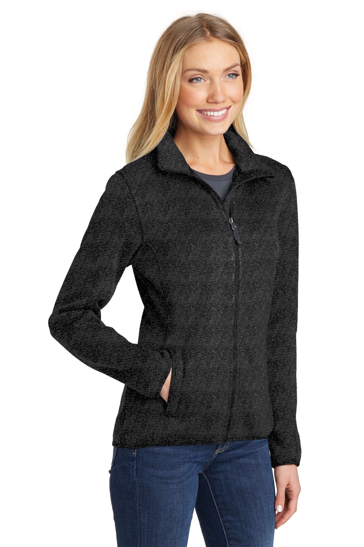Port Authority Women's Sweater Fleece Jacket.