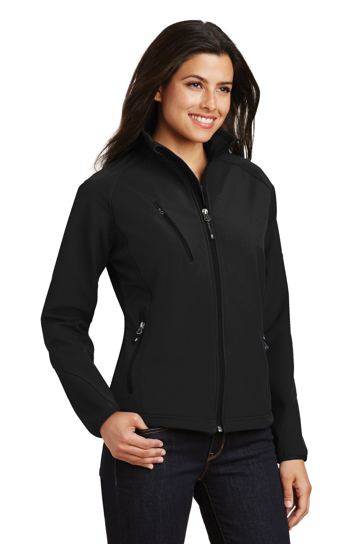 Port Authority Women's Textured Soft Shell Jacket.