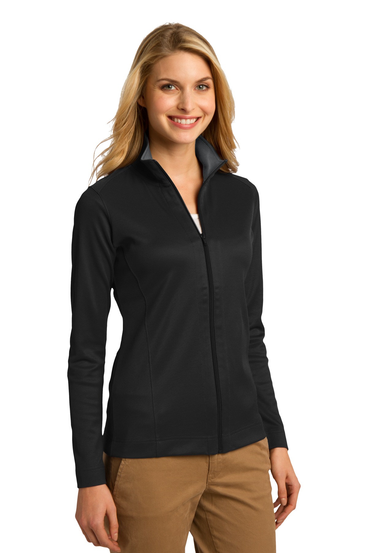 Port Authority Women's Vertical Texture Full-Zip Jacket.