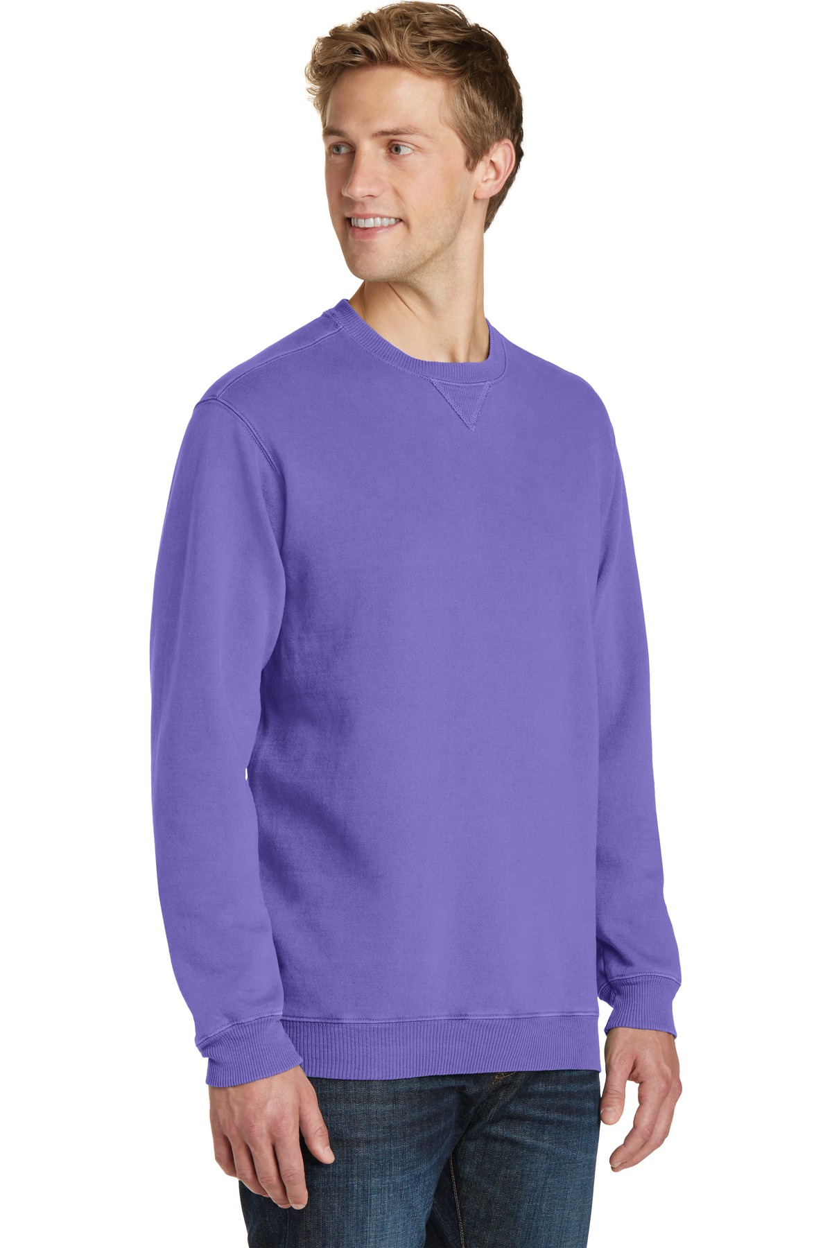 Port & Company Beach Wash Garment-Dyed Crewneck Sweatshirt