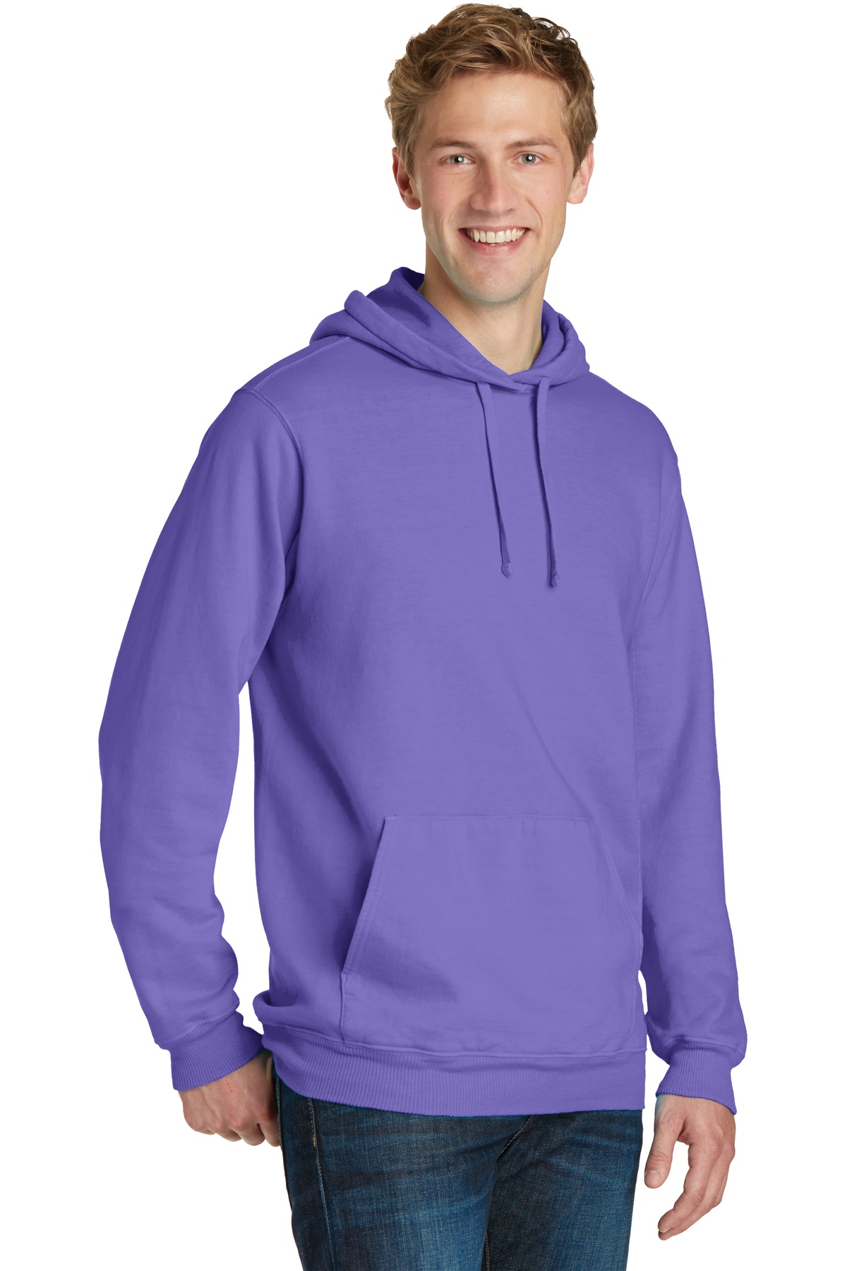 Port & Company Beach Wash Garment-Dyed Pullover Hooded Sweatshirt.