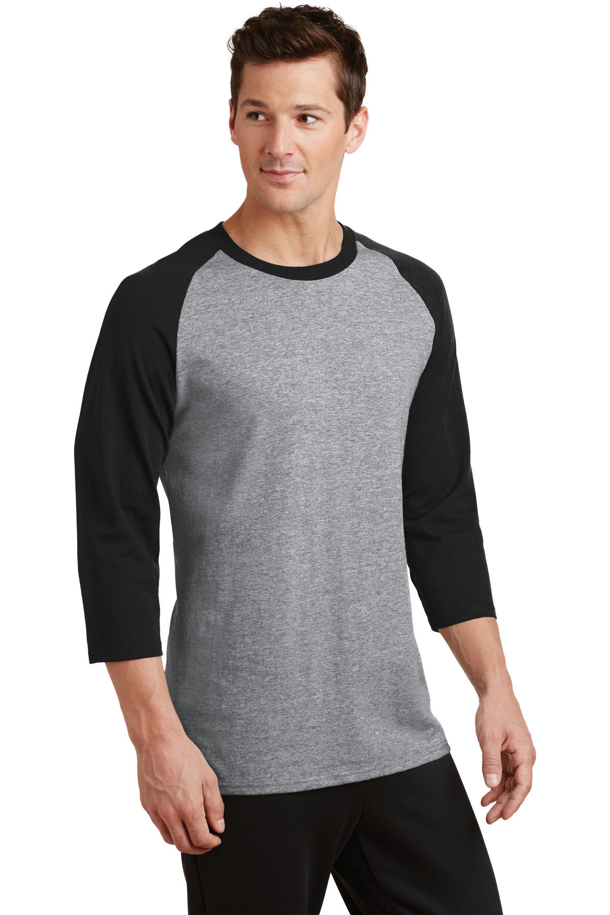 Port & Company Core Blend 3/4-Sleeve Raglan Tee.
