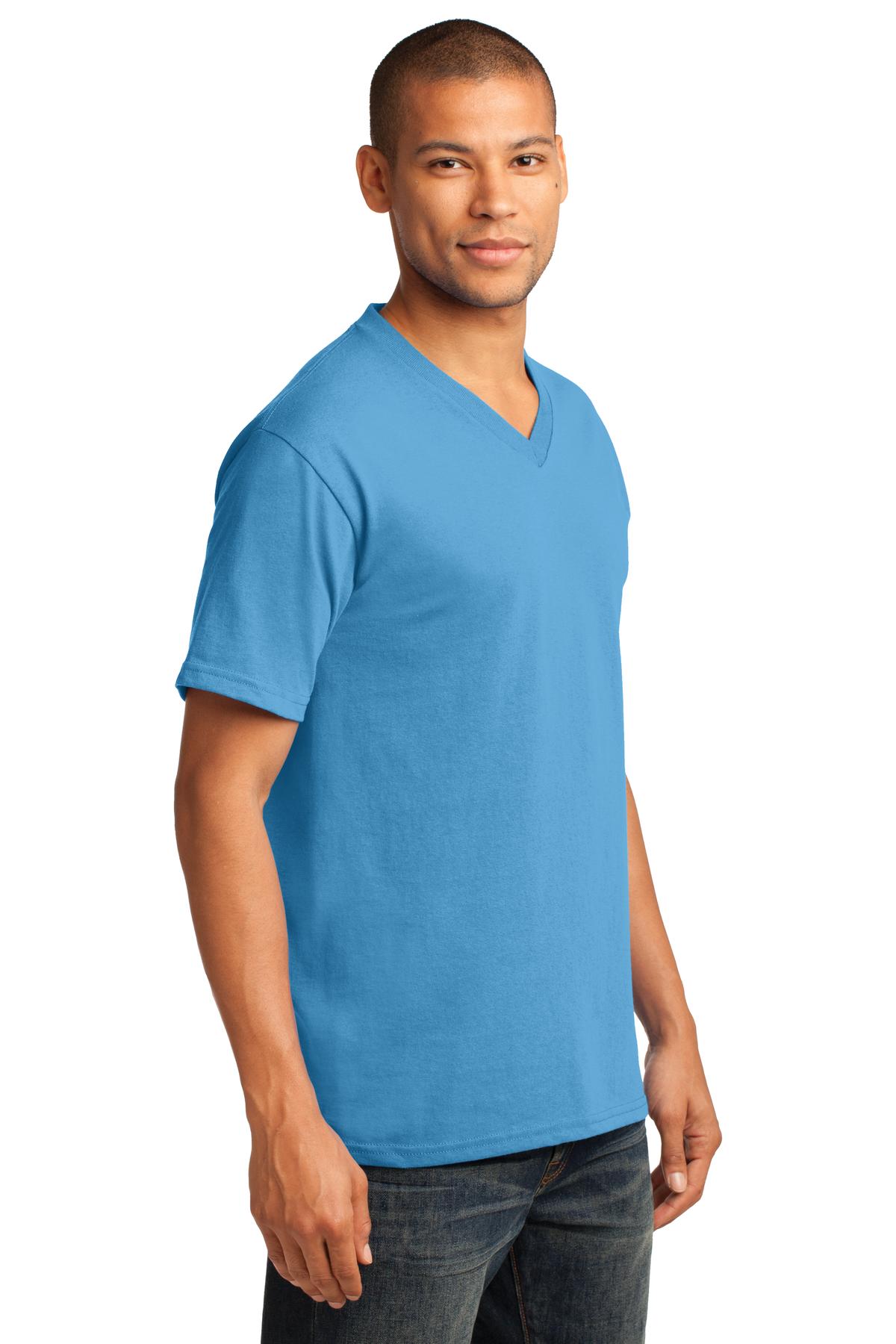 Port & Company Core Cotton V-Neck Tee.