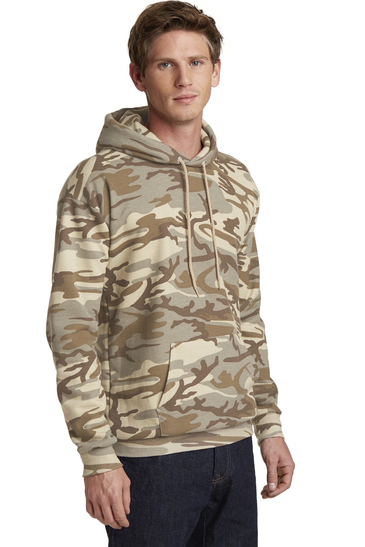 Port & Company Core Fleece Camo Pullover Hooded Sweatshirt.