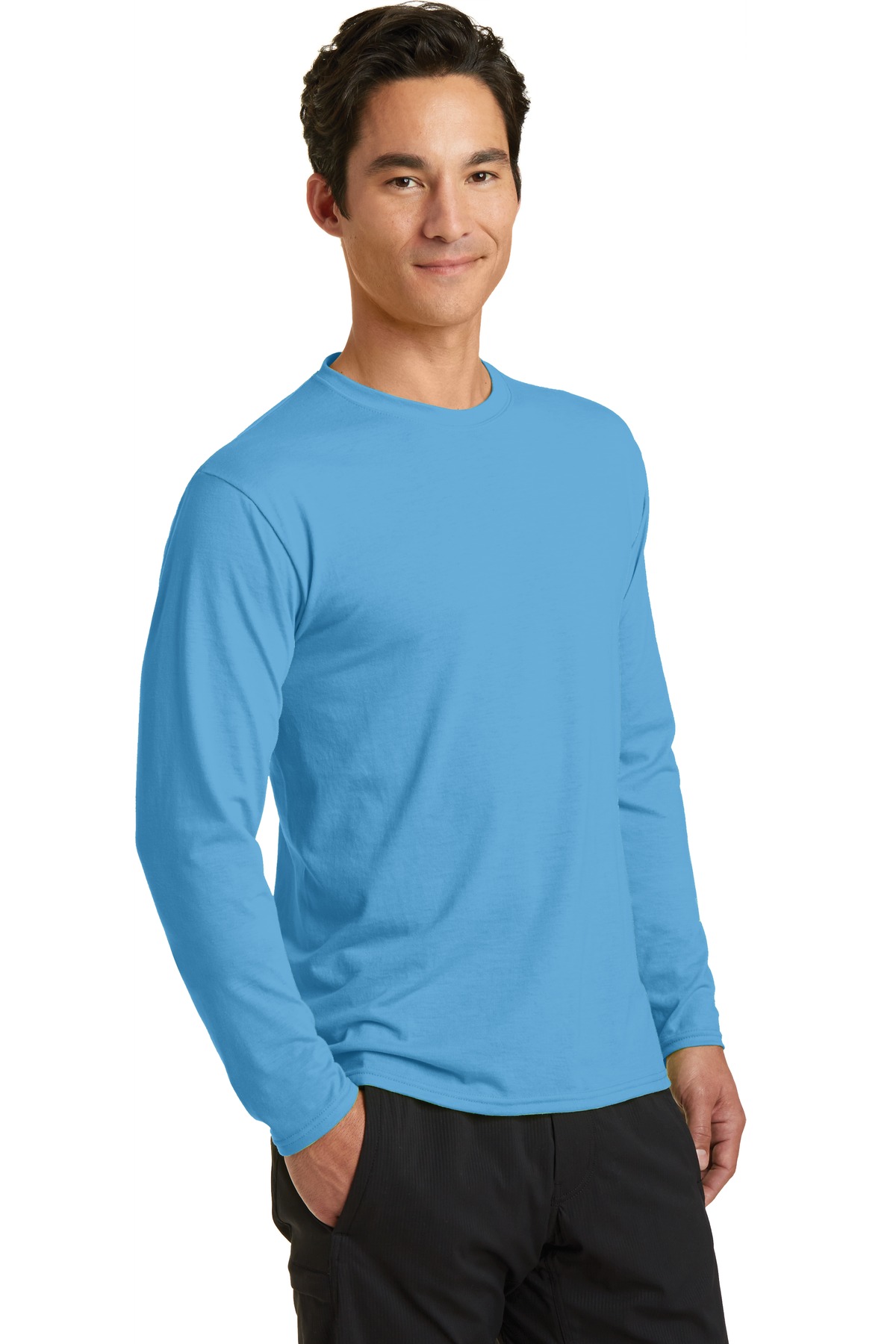 Port & Company Long Sleeve Performance Blend Tee.