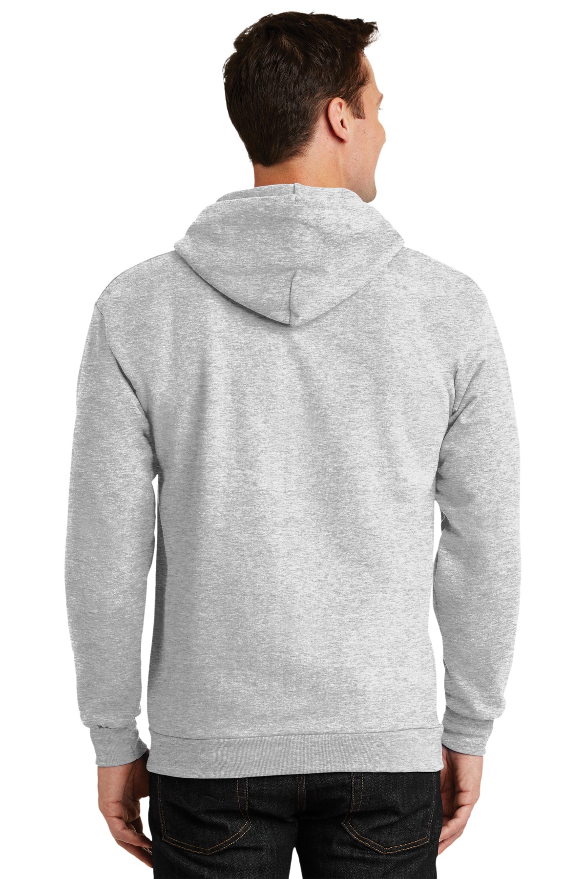 Port & Company Tall Essential Fleece Full-Zip Hooded Sweatshirt.