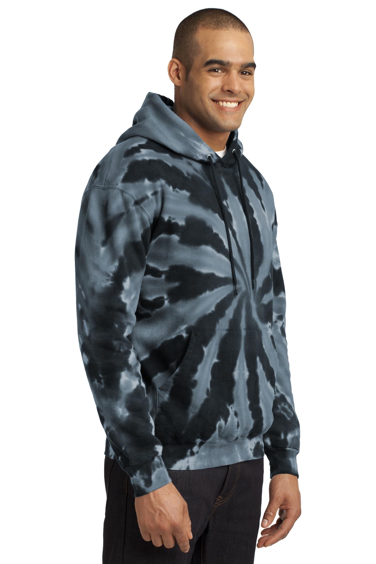 Port & Company Tie-Dye Pullover Hooded Sweatshirt.