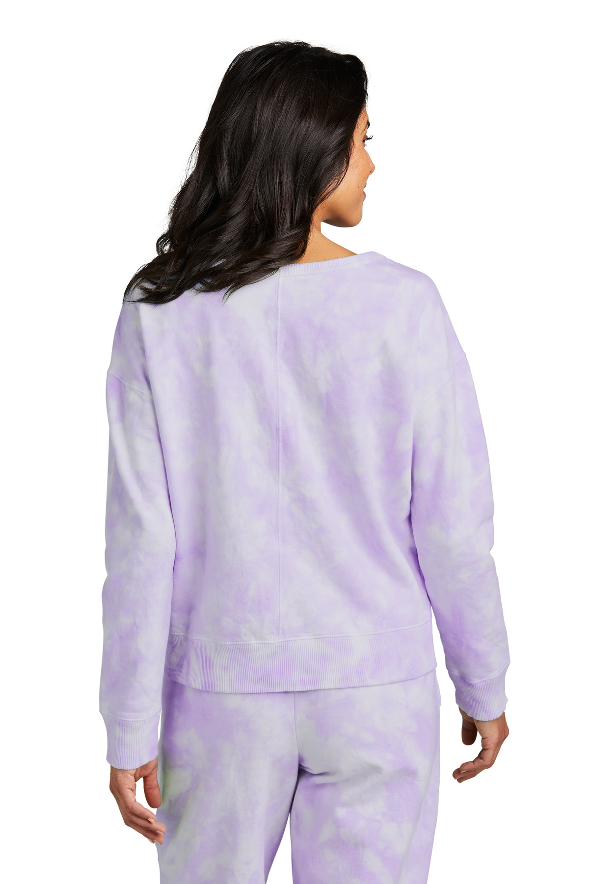 Port & Company Women's Beach Wash Cloud Tie-Dye V-Neck Sweatshirt